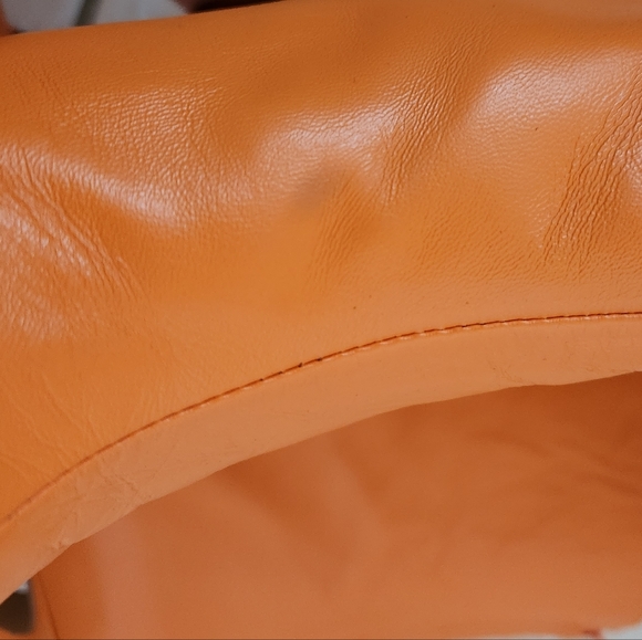 Kalda 80mm Fory Leather Ankle Boots Orange - Picture 7 of 10